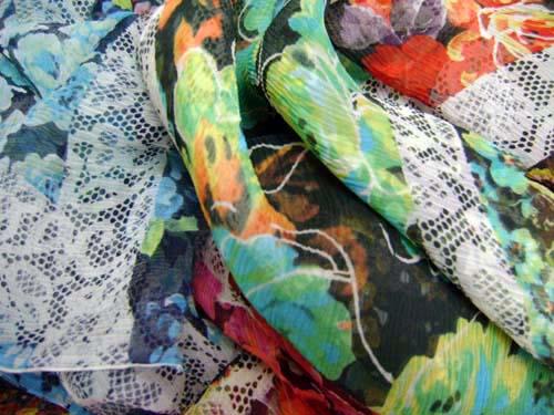 Silk Crinkle Printed